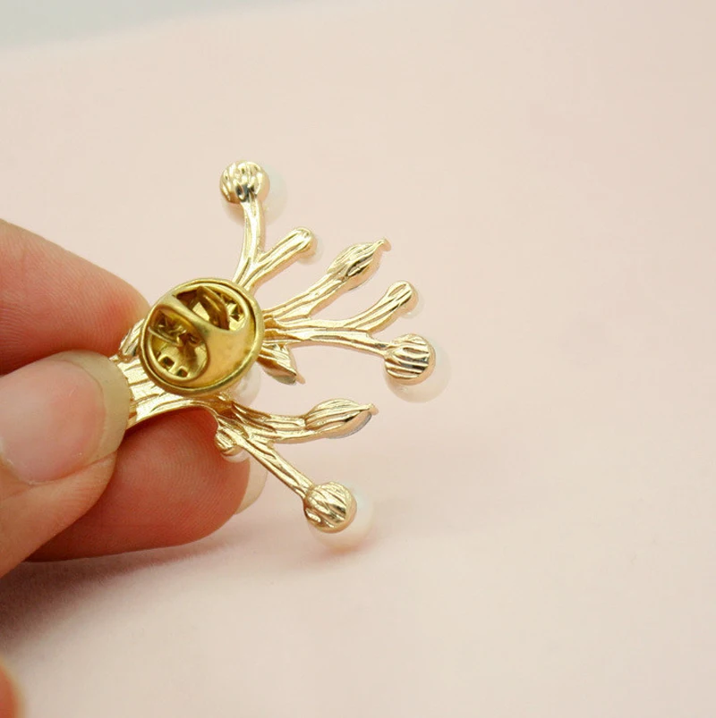 

DIY Delicate Crystal Simulated Pearl Christmas Tree Branch Brooch Stud Brooches Jewelry For Gift