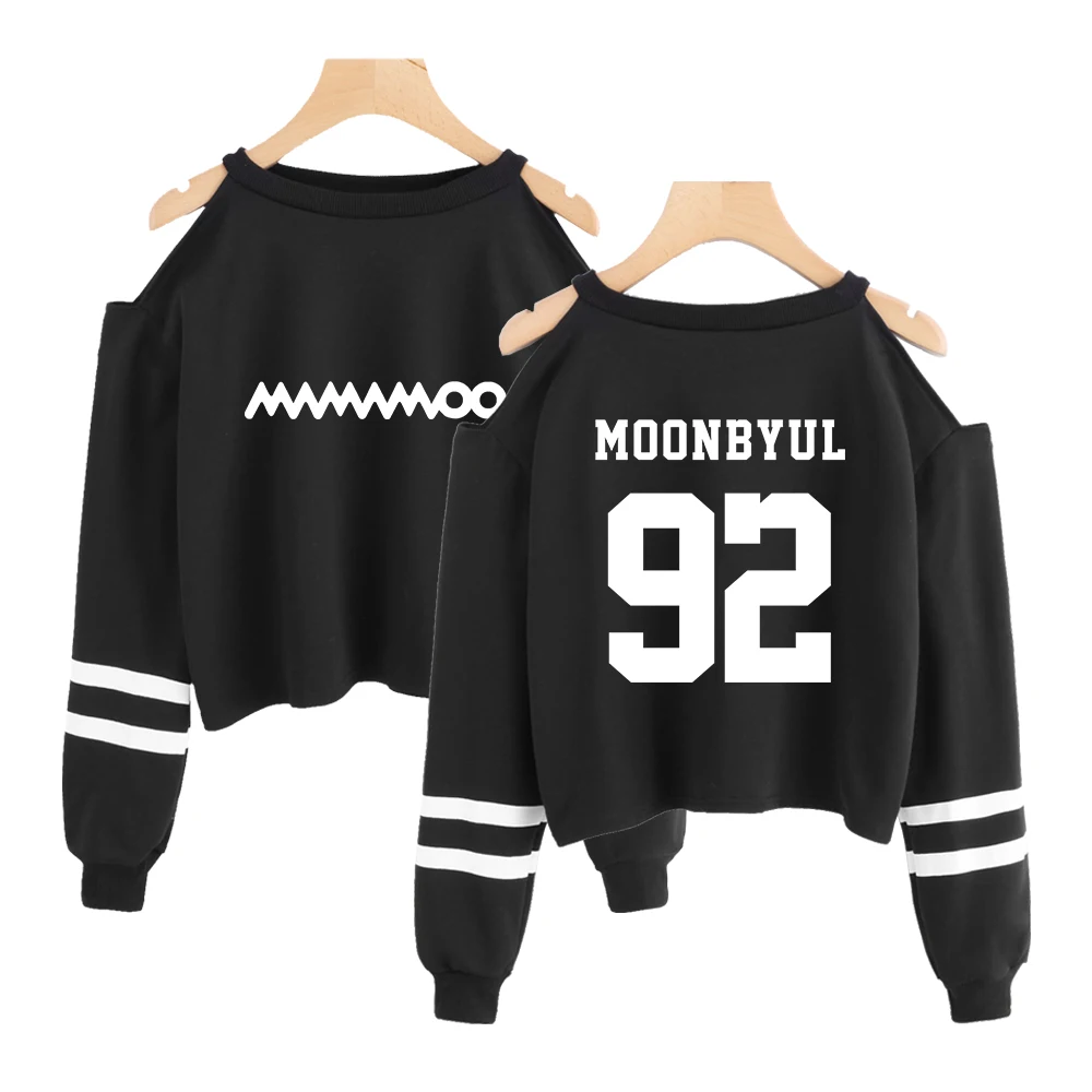 Женская Короткая Толстовка MAMAMOO kpop модная короткая укороченная толстовка с