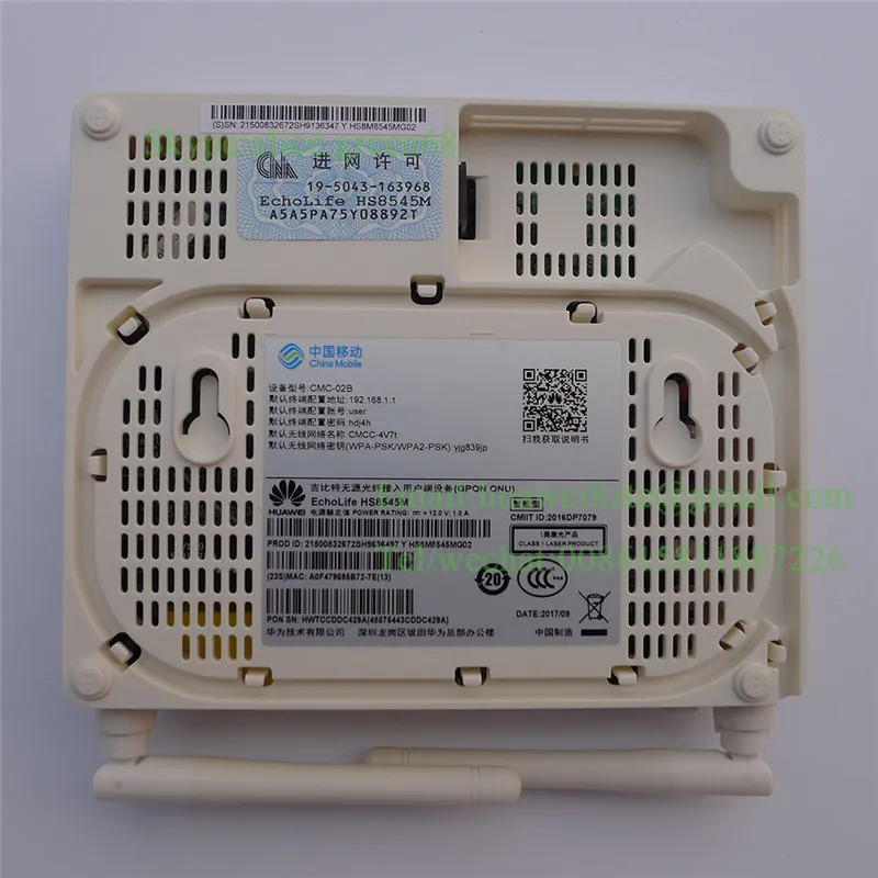 Hua wei 2 антенны беспроводной 1GE+ 3FE порты HS8545M GPON ONU с 1 функцией порта телефона 802.11BGN