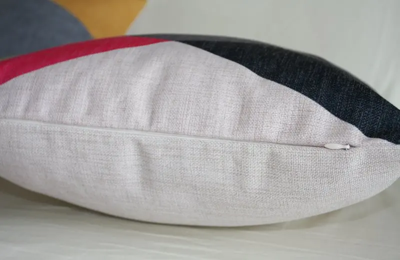 Винтажная наволочка из хлопка и льна для подушки домашний декор геометрический