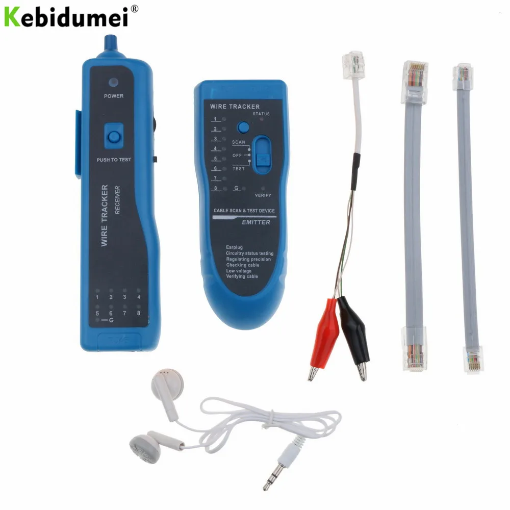 Кабельный тестер Kebidumei UTP STP RJ11 RJ45 Cat5 Cat6 тонер-провода трекер линейный искатель