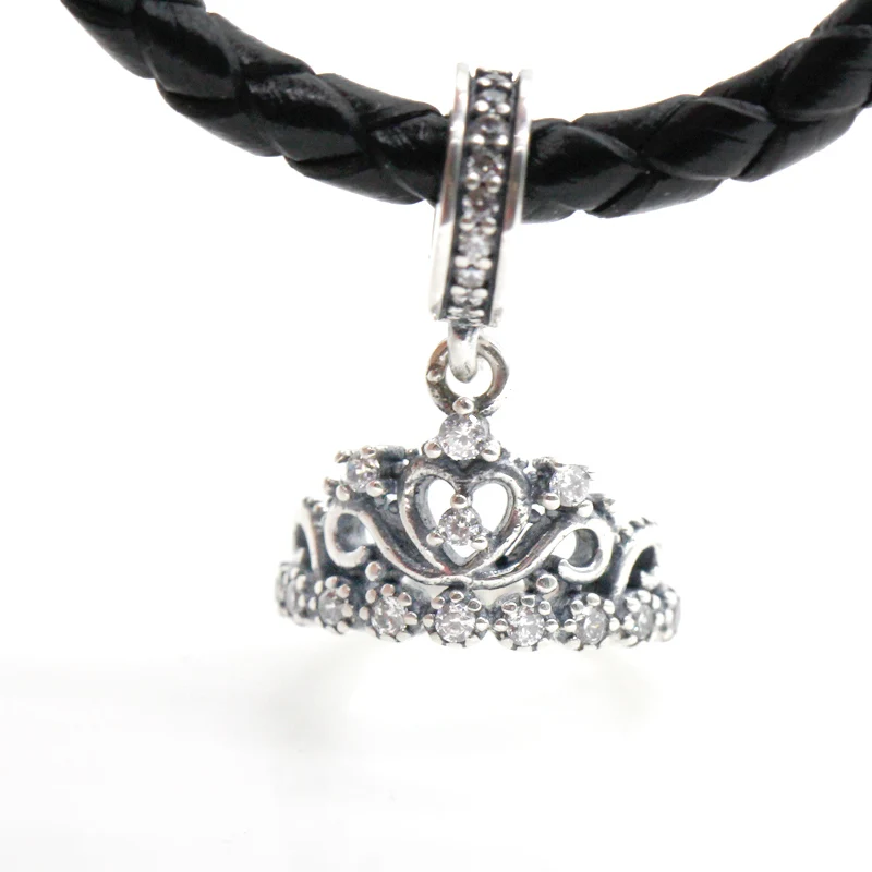 

Splendor Love Heart My Princess Tiara Royal Crown Pendant Charm Fit Pandora Bracelet 925 Sterling Silver Bead Jewelry