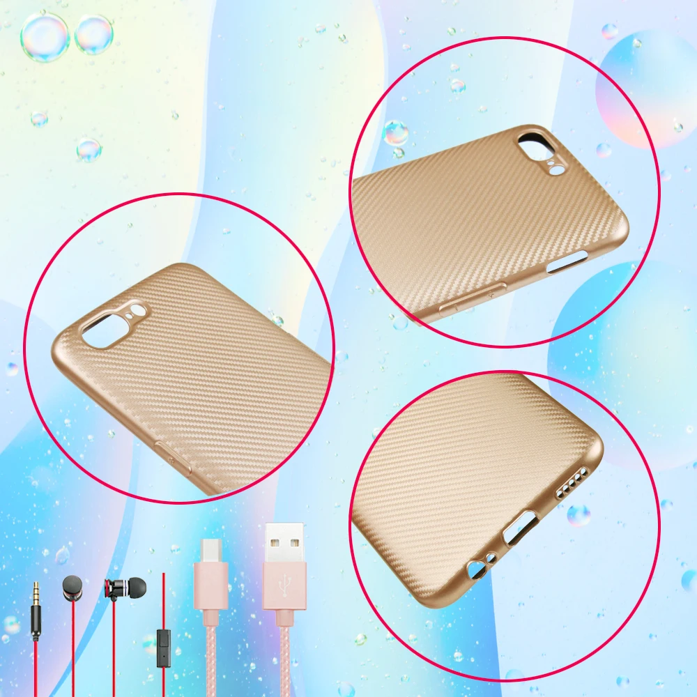 For OnePlus 3 3T 5 Case Slim Carbon Fiber Texture Flexible Soft TPU Cover One Plus Silicone Rubble Phone Protective Shell Bag |