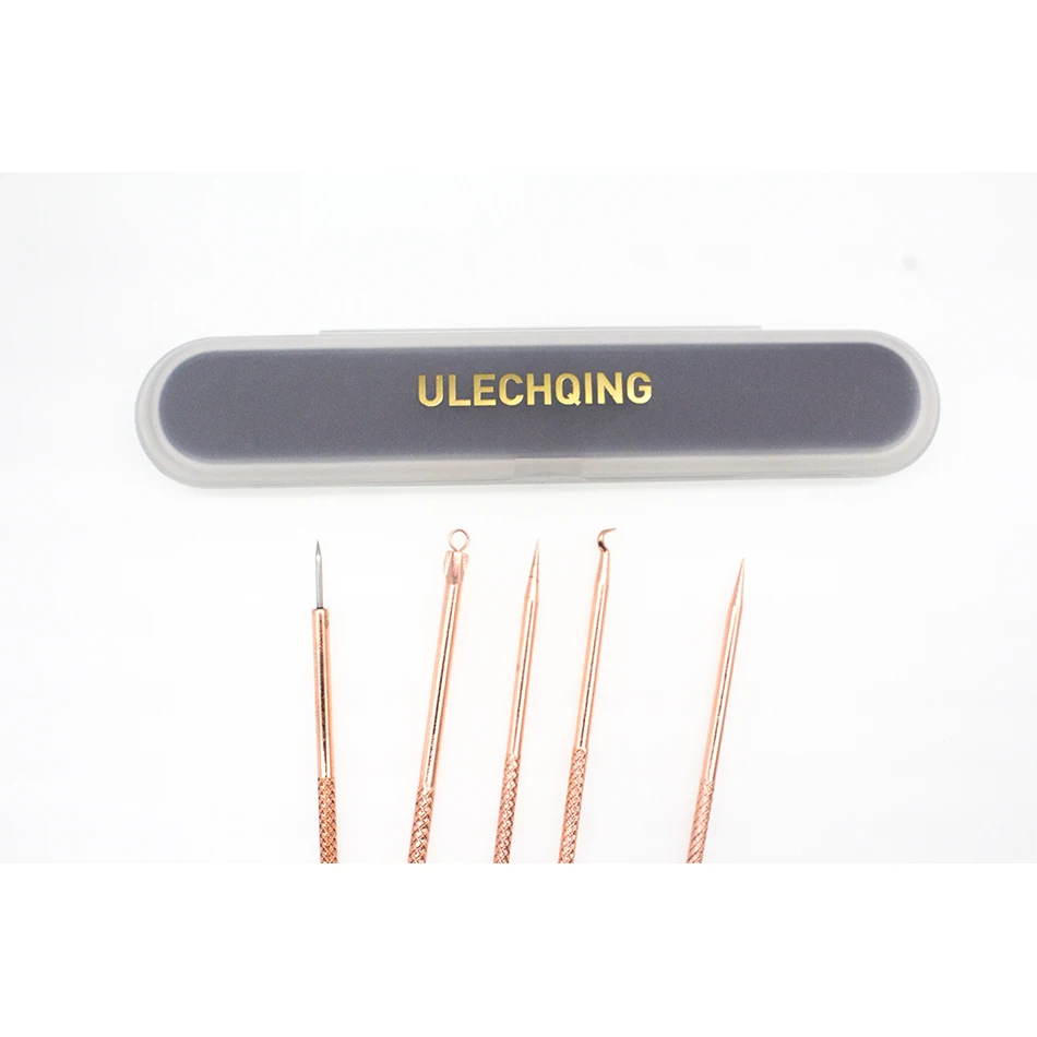 ULECHQING 5 шт. из металла для удаления угрей набор инструментов Профессиональный