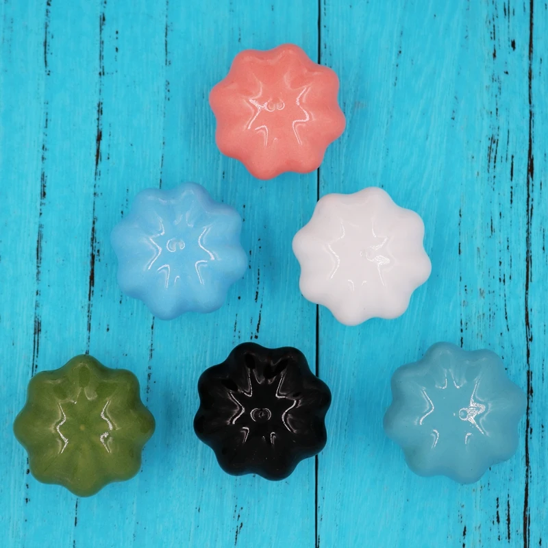 Керамический тыквенный шкаф с маленькой ручкой американский большой цветочный