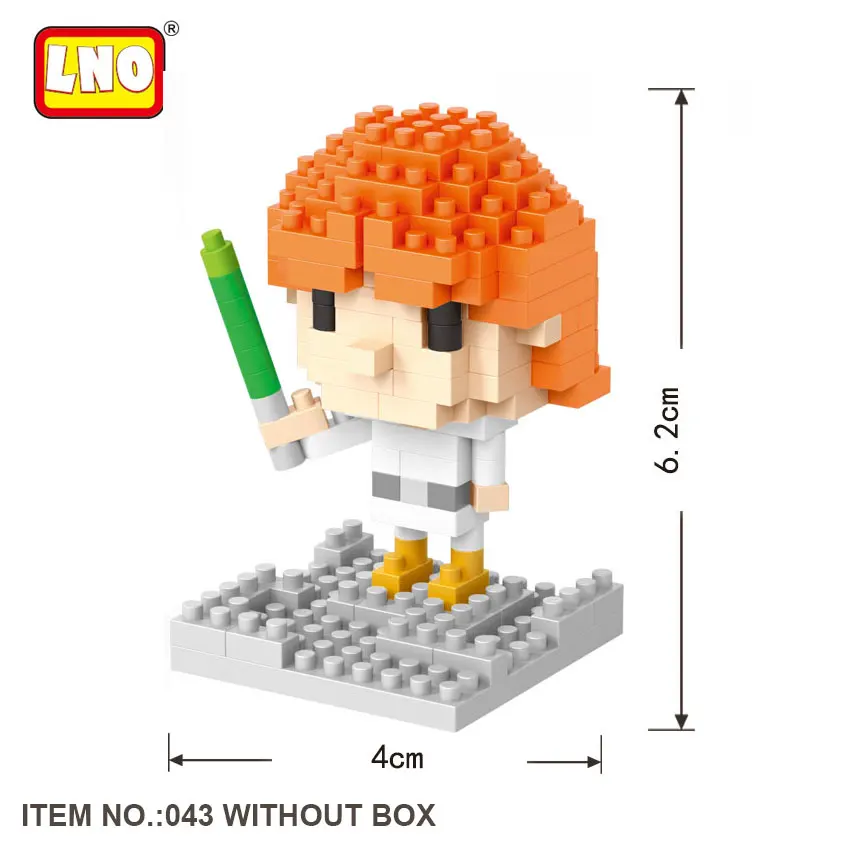043 without box LNO строительные блоки йода мини блоки Дарт Вейдер DIY Модель BB-8 R2-D2 пластиковые кирпичи развивающие игрушки для детей без коробки - Цвет: 043 without box