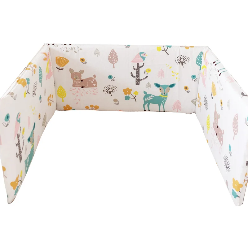 Дышащие хлопковые льняные Детские бортики для кроватки младенцев защита бампер