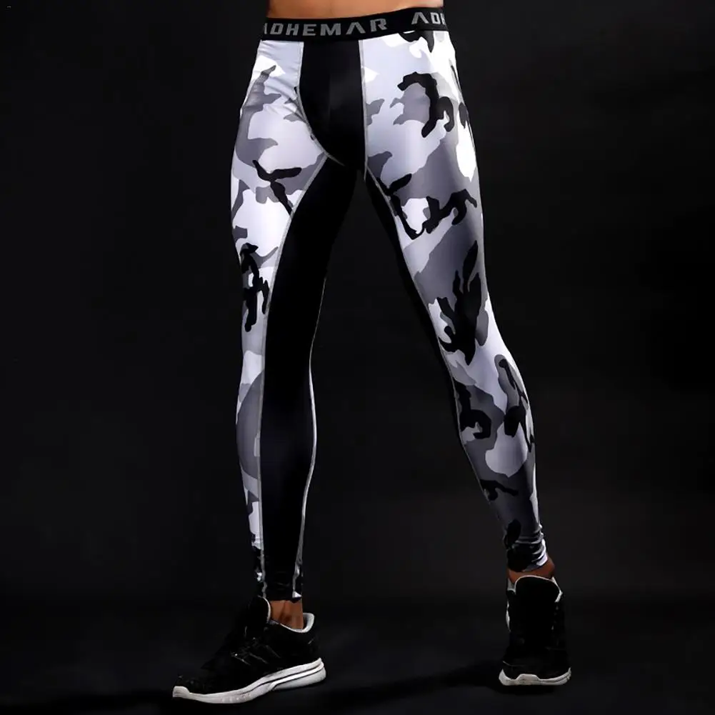 Мужские Компрессионные Леггинсы для йоги и фитнеса штаны MMA Crossfit бодибилдинг