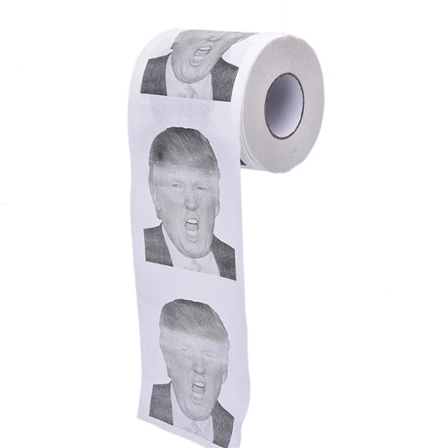 Fuuny 1 шт. туалетная бумага с изображением Дональда Трампа рулон смешной туалетной