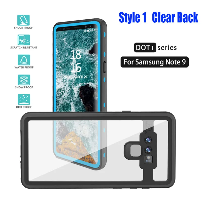 Original RedPepper Dot Style IP68 Waterproof Case For Samsung Galaxy Note 9 Note9 Diving Underwater PC + TPU Armor Cover Capa |