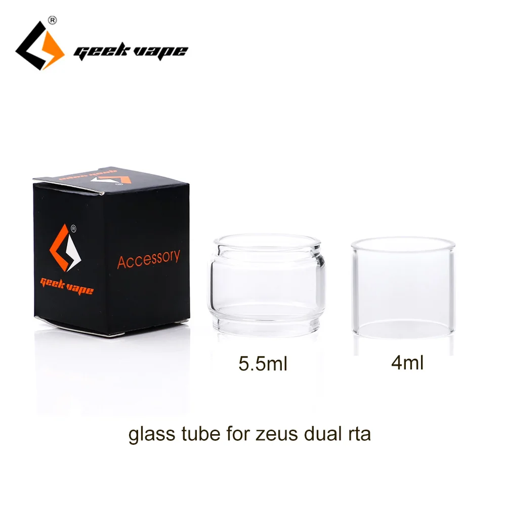 Оригинальная стеклянная трубка Geekvape zeus dual rta 4 мл/5 5 мл для электронной сигареты