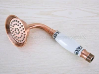 shower heads antique red copper bathroom hand held shower sprayer head for bathroom saving water shower faucet zhh019