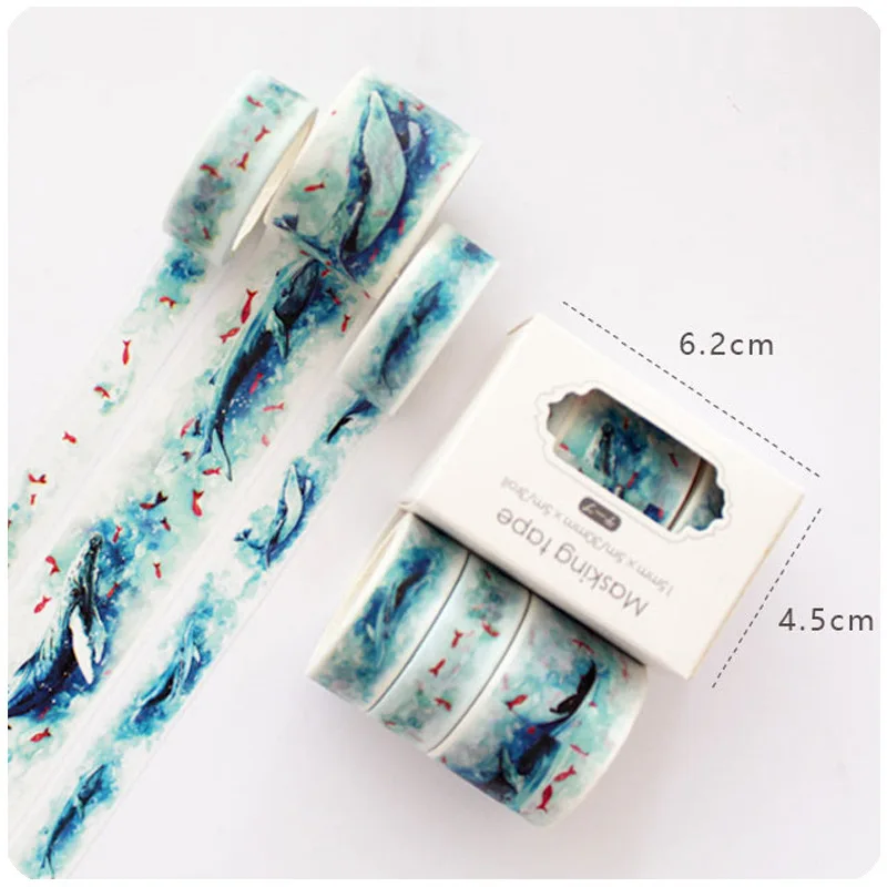 

3 pcs/lot Painting washi tape set Cute adhesive tape DIY Decoration Sticker Scrapbooking Diary Masking Tape stationery supply
