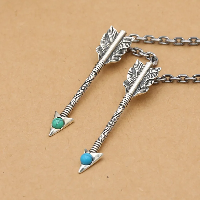 

S925 Sterling Silver Jewelry Fashion Takahashi Goro Handmade Feather Arrow Male And Female Pendants