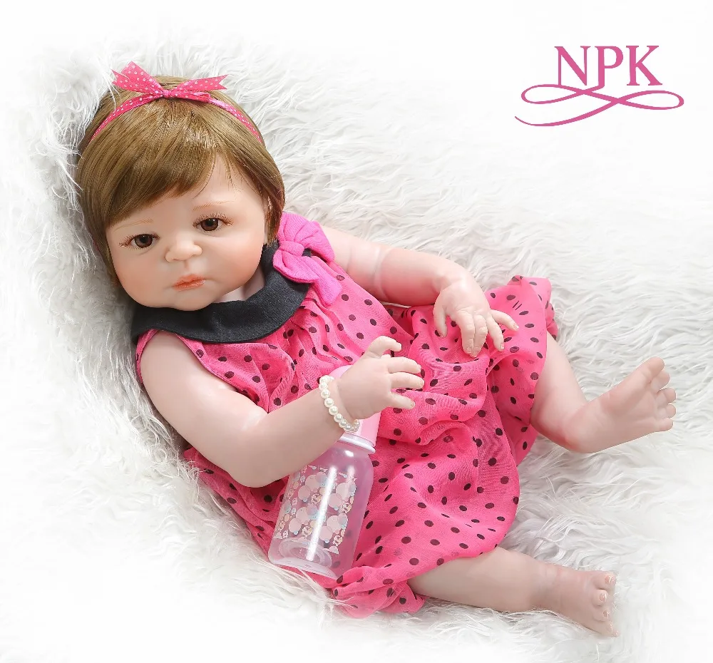 56 см кукла bebe reborn baby girl pinky sweet victoria силиконовая игрушка для ванны с полным