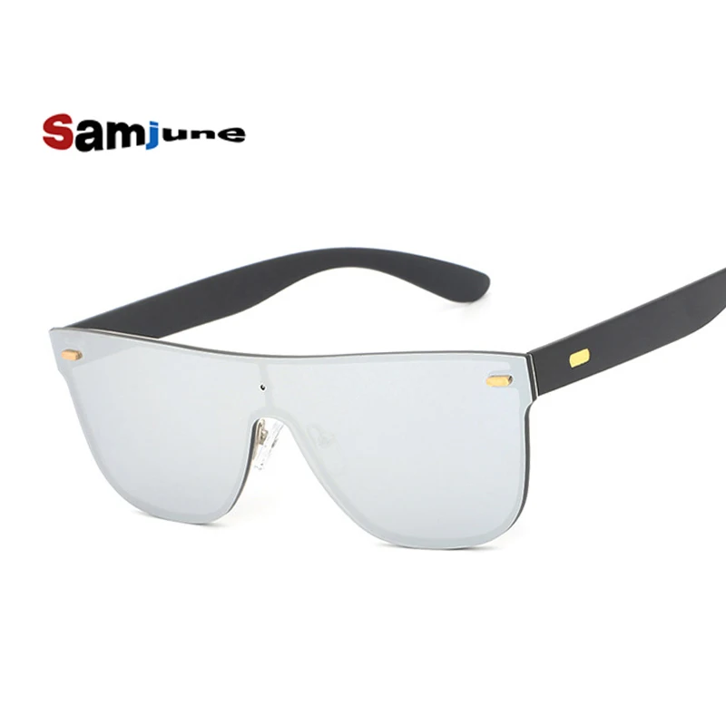 Женские зеркальные солнцезащитные очки Samjune брендовые Квадратные Зеркальные
