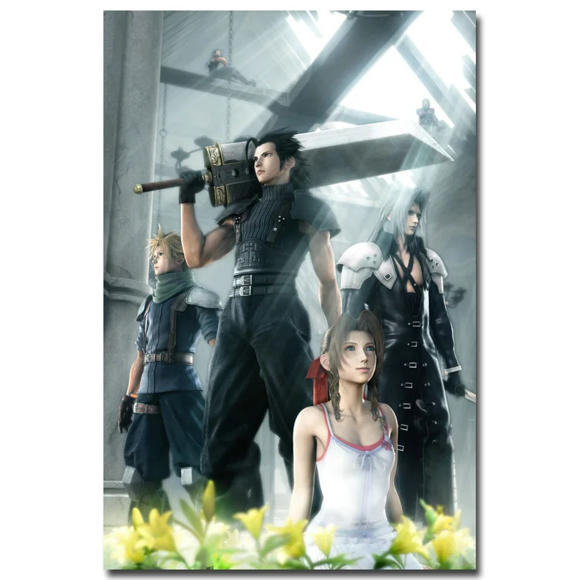 Final Fantasy XV символов Книги по искусству шелк Ткань плакат печать 13x20 24x36 дюймов Игра Сефирот фотографии для гостиная Настенный декор 016