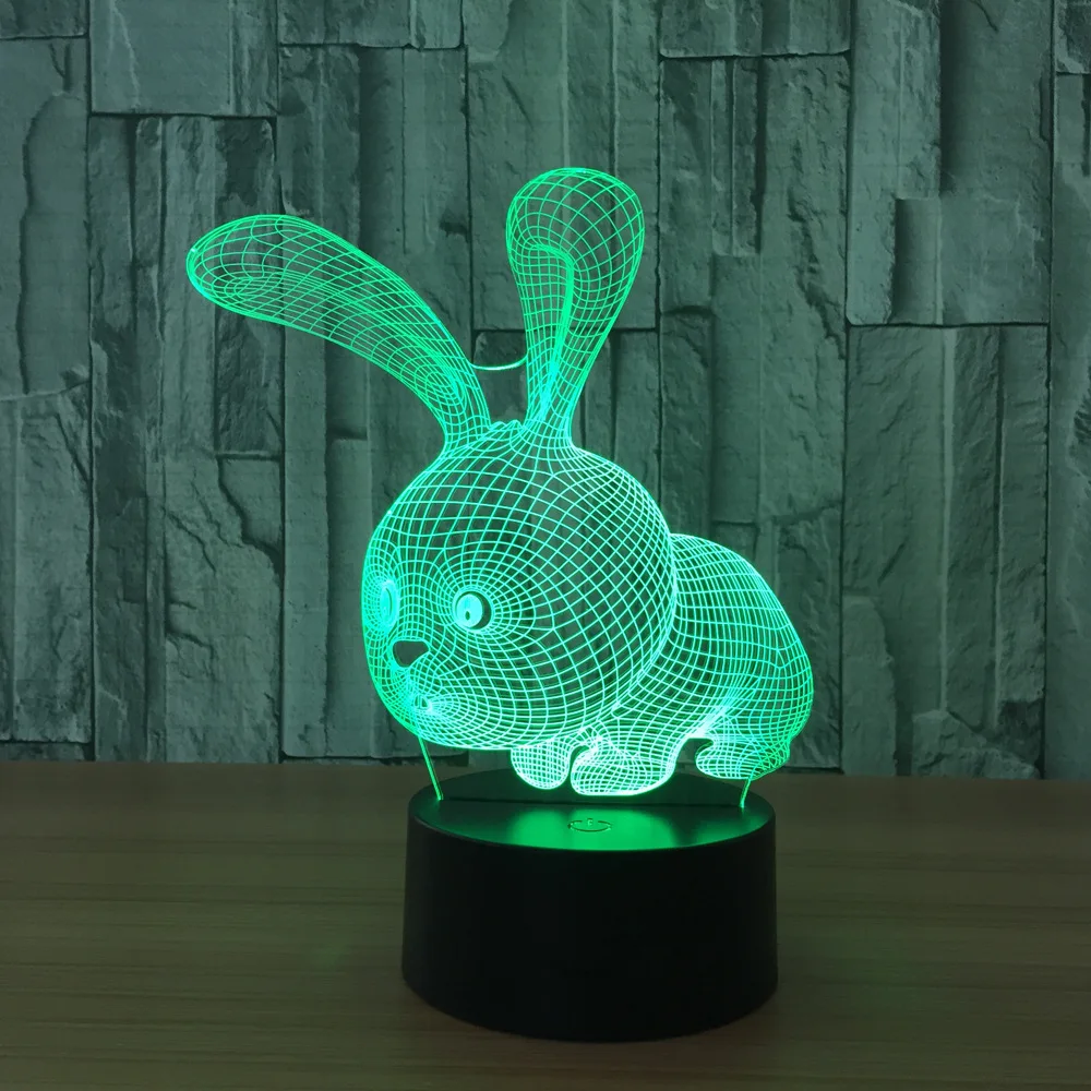 Настольная лампа светодиодная цветная с дистанционным управлением 3d|3d light|usb led