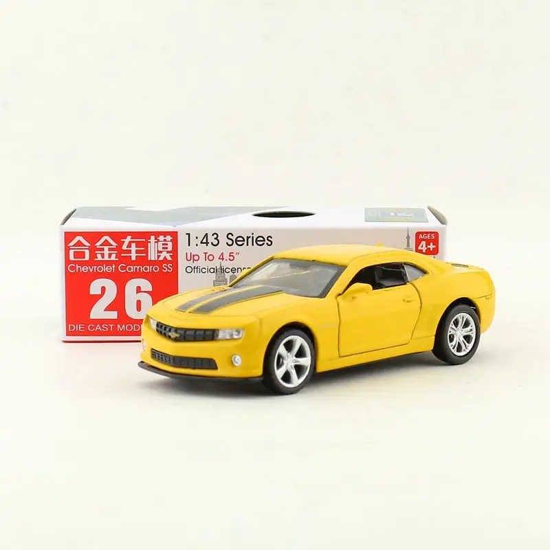 Box gift model,High simulation 1:43 alloy pull back Chevrolet Camaro model cars,Original packaging,selling toys,free shipping