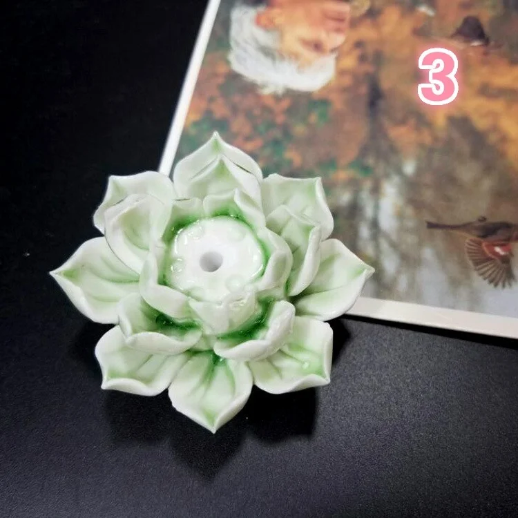 Держатель для благовоний Jingdezhen|incense holder|lotus incenseceramic lotus |