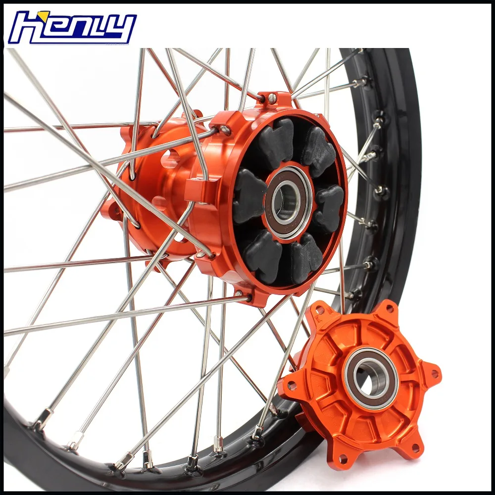 2,15*1" эндуро спикированные колеса мотоцикла обод CUSH привод для KTM EXC EXCF 125 150 200 250 300 505 2003- задний обод