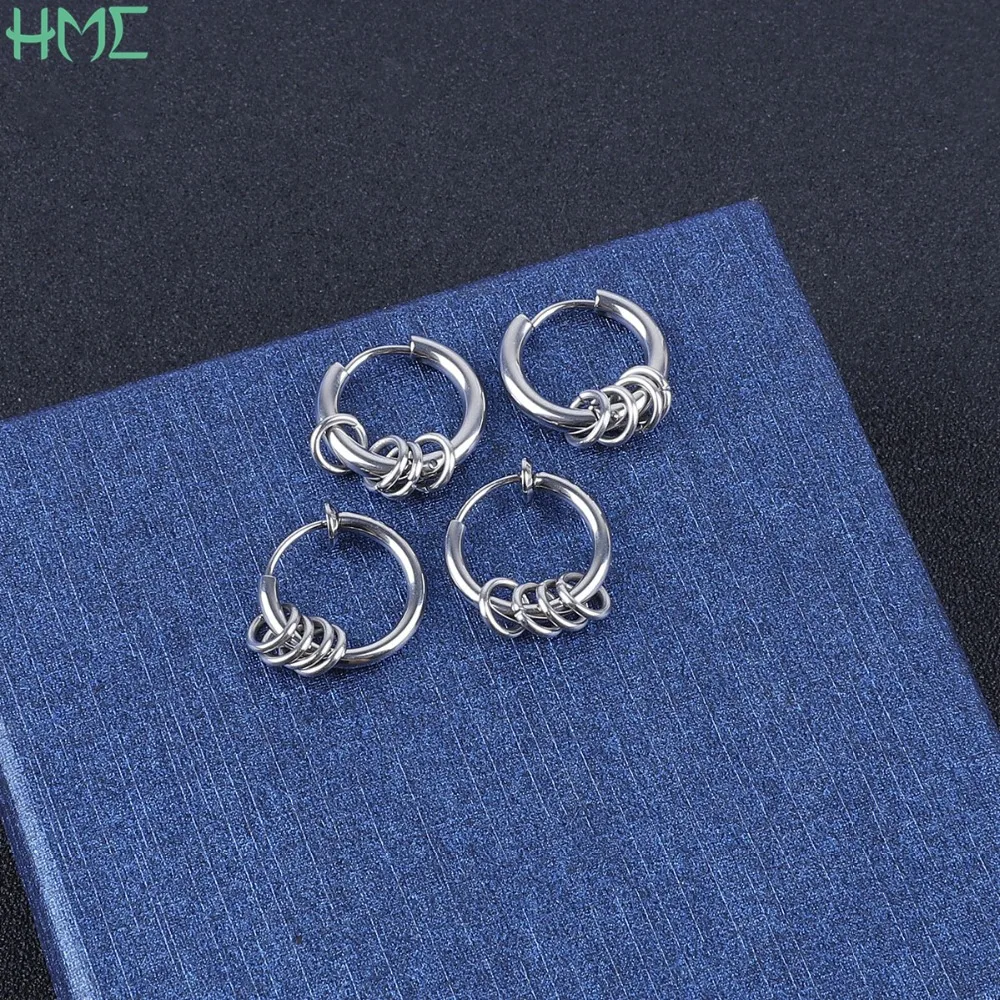 1 шт. мужские круглые серьги из титановой стали|Серьги-гвоздики| |