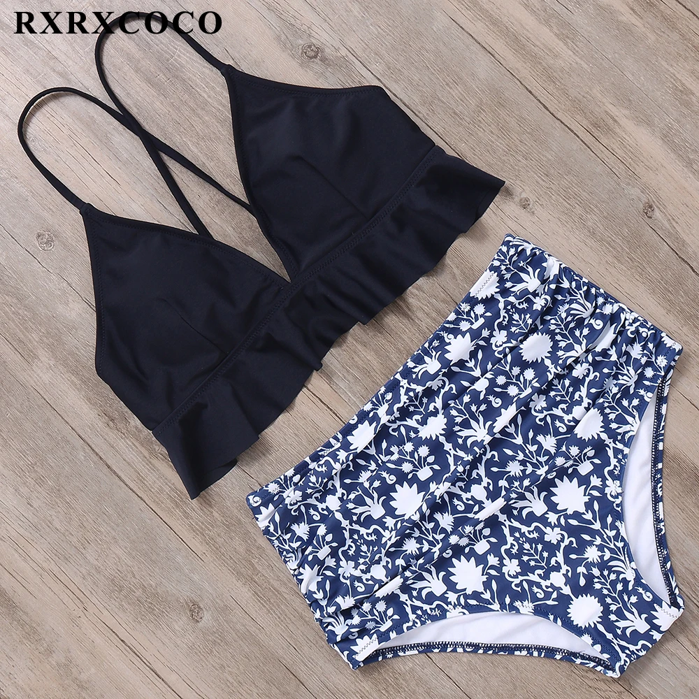 RXRXCOCO бикини 2019 Mujer Новый сексуальный купальник женский с высокой талией пуш ап