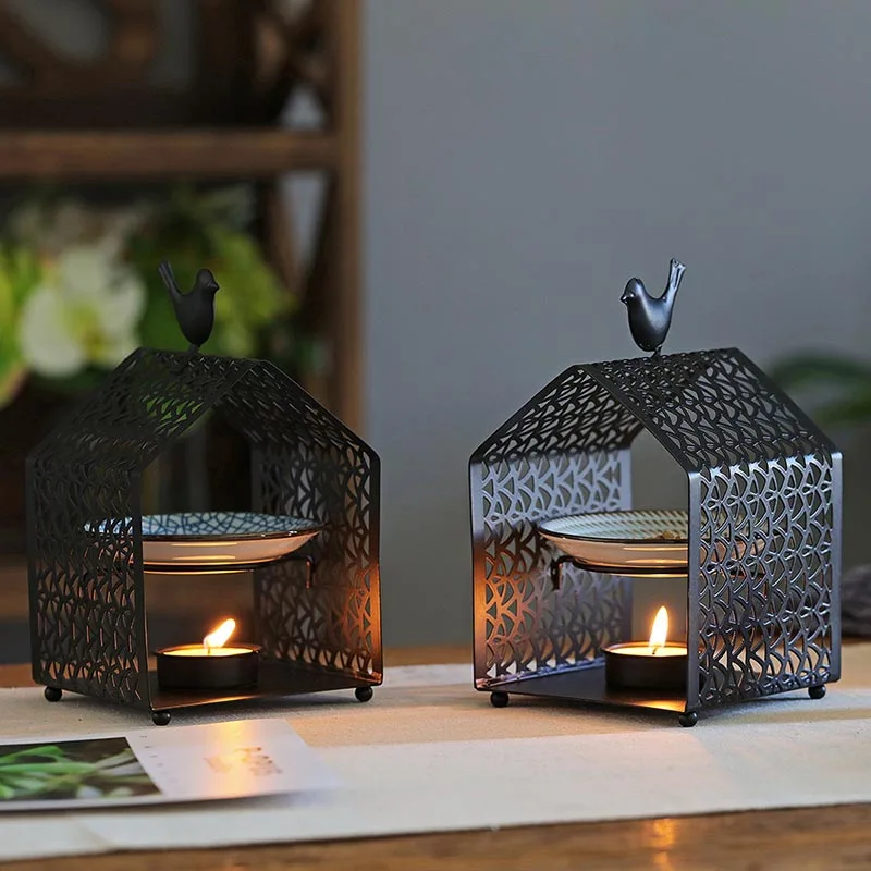 Романтический дом в форме благовоний горелка Железный арт ценсер эфирное масло