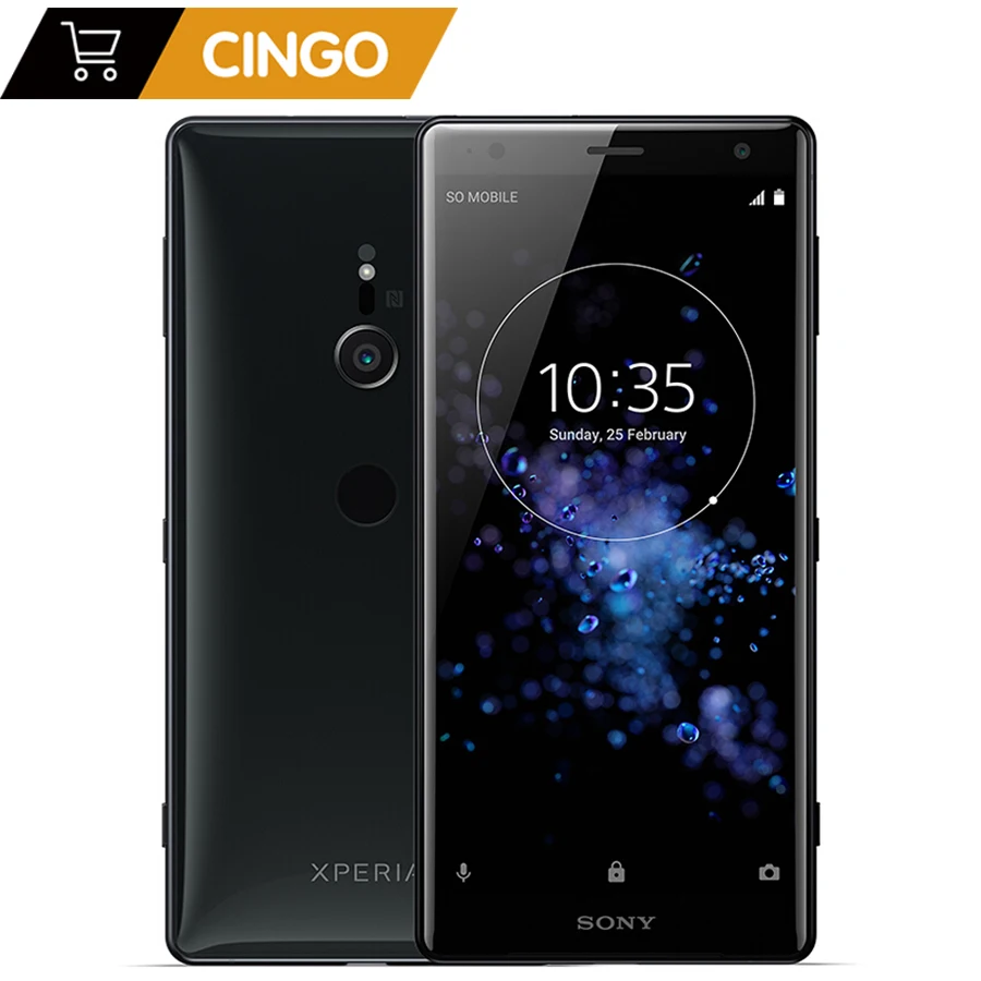 

Original Sony Xperia XZ2 H8216 H8296 JV 702SO Unlocked ROM 64GB GSM Dual Sim LTE Android Octa Core 5.7" 19MP Fingerprint