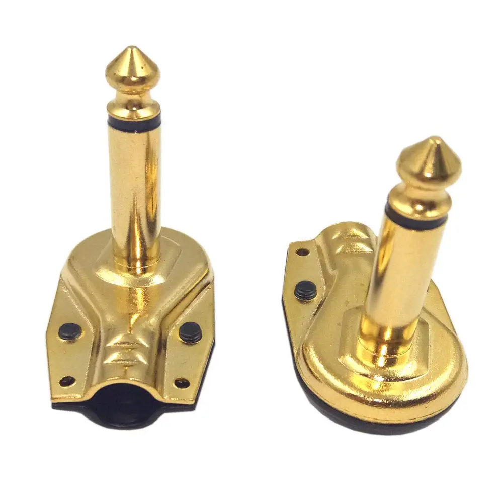 6.35mm 1/4&quot Right Angle Male Plugs TS Mono Flat Low Profile Pancake Style for Speaker Cables Patch Snakes - 2pcs | Электроника