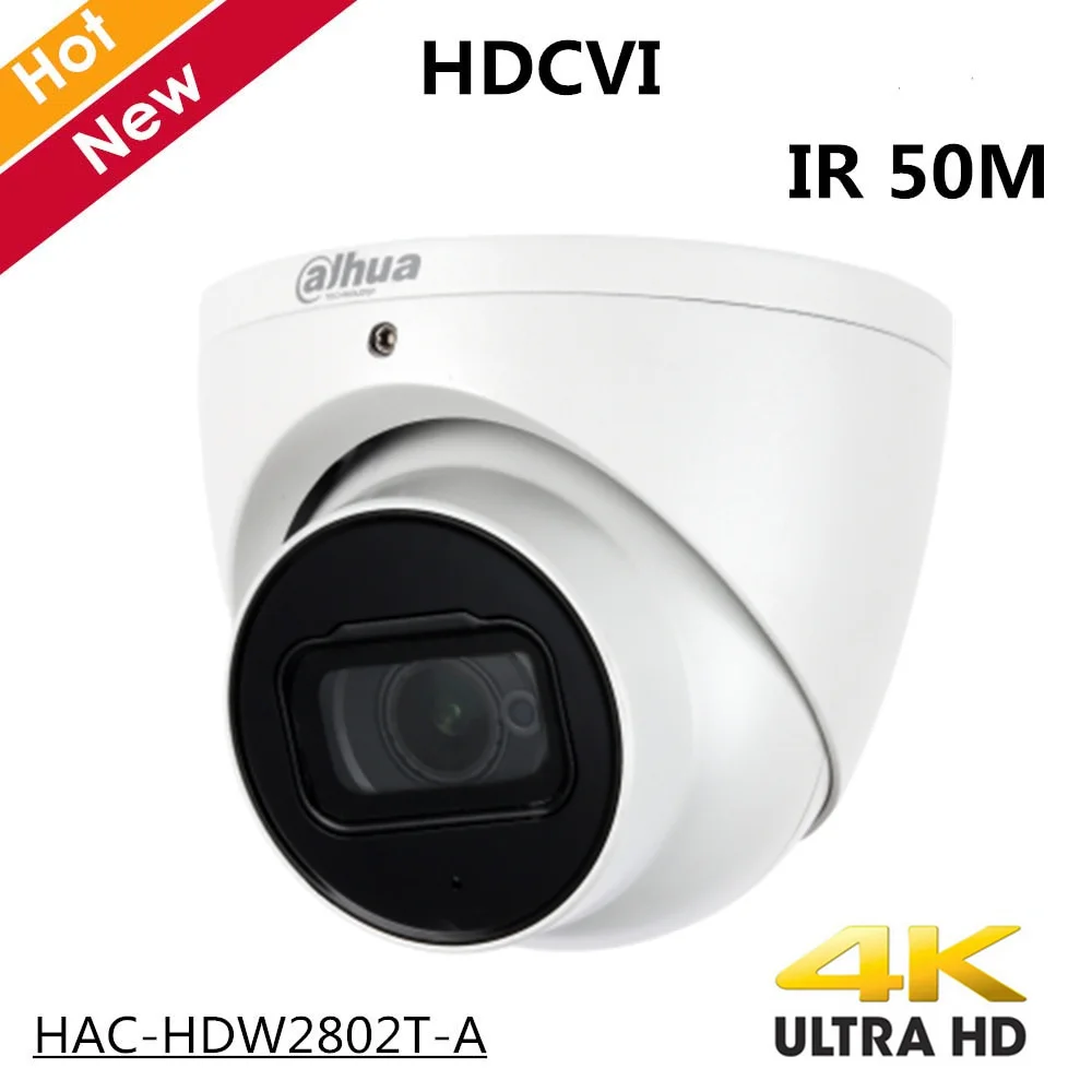 4k Dahua наружная внутренняя HDCVI камера HAC-HDW2802T-A 4K Starlight HDCVI IR Коаксиальная CCTV камера 3,6 мм с фиксированным объективом IR 50 м IP67