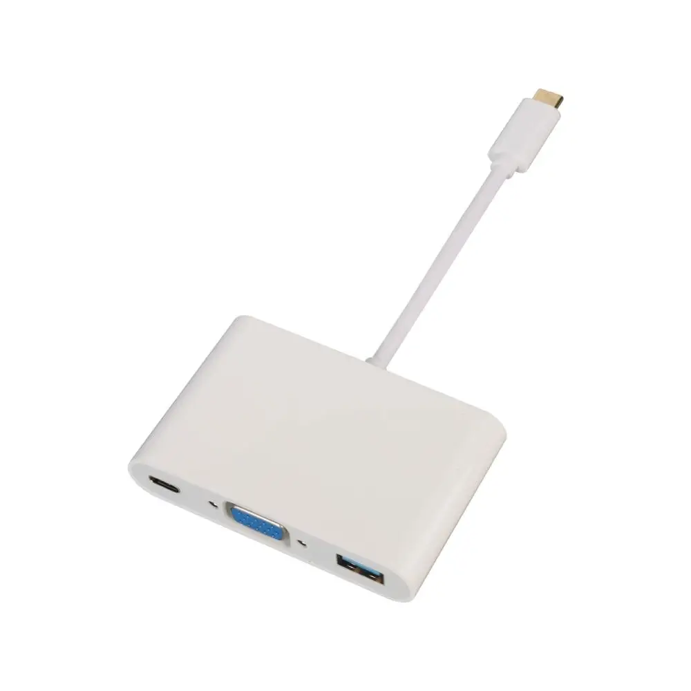 3 в 1 Mini Display Port VGA Female адаптер конвертер кабель Type-C к 3-в-1 Multi s USB 0 4K зарядка