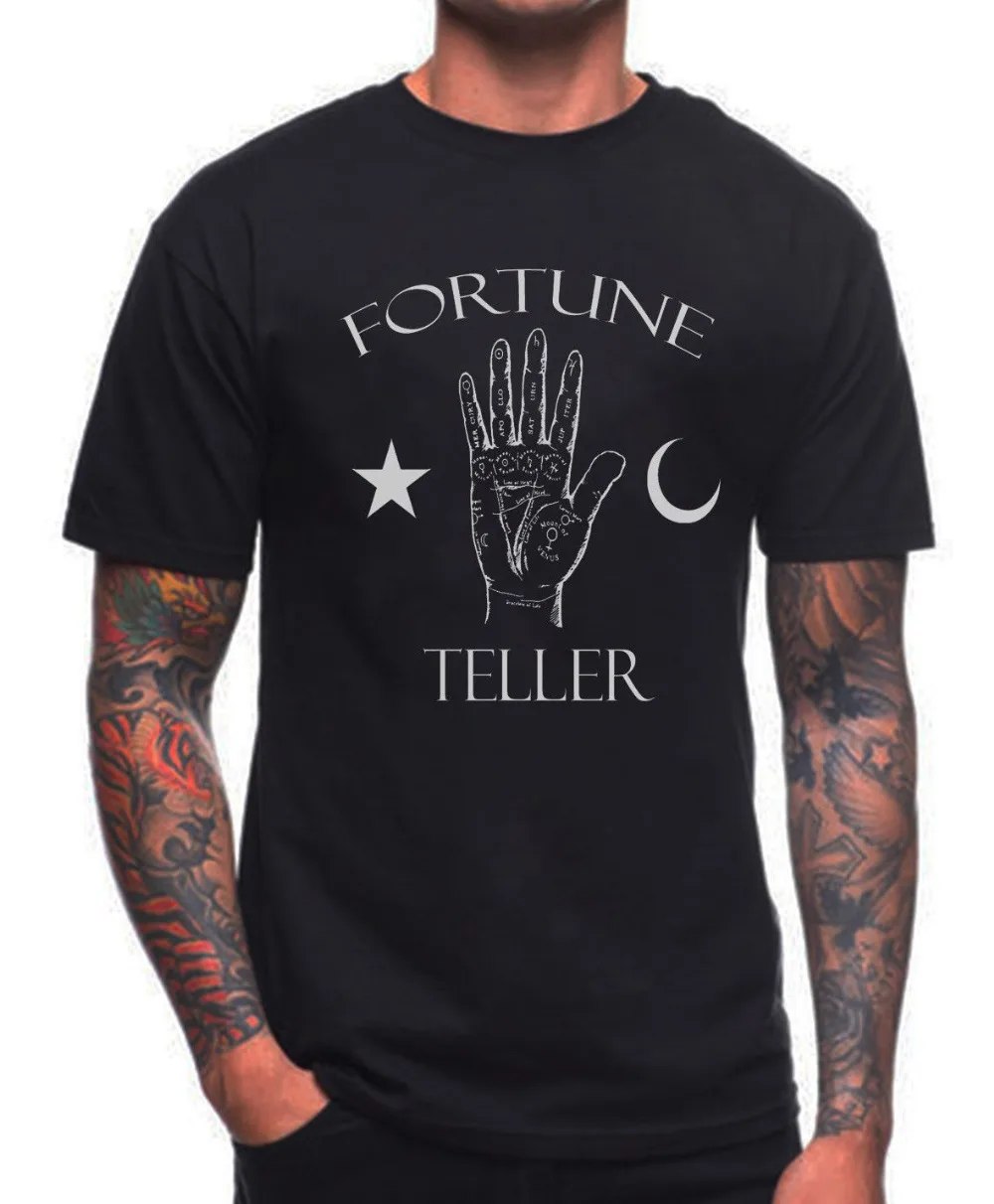 

Fortune Teller T Shirt Cards Witch Psychic Men 2019 Fashion Round Neck Best Selling Male Natural Cotton Shirt Adult T-Shirt