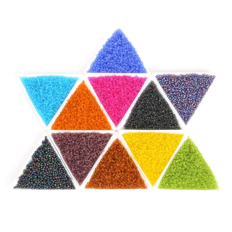 2000pcs/lot 13 Colors 2MM Assorted Candy Round Loose Spacer Frosted Glass Seed Beads For Handmade DIY Jewelry Making | Украшения и