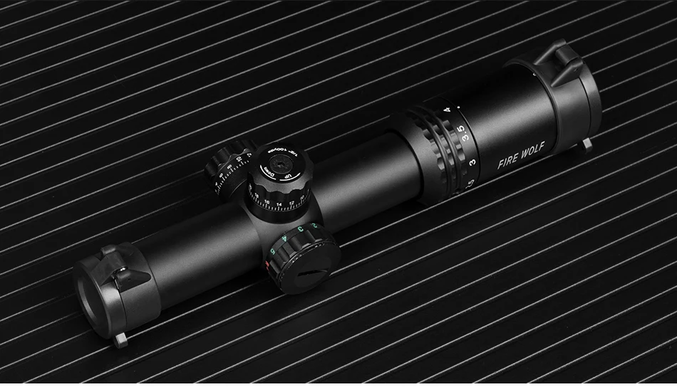 FIRE WOLF 1-4X24E оптические Прицелы Охотничьи красные точечные прицелы компактный прицел с подсветкой сетка w/крепления для AR15 AK
