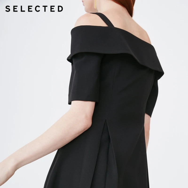 Приталенное платье на бретельках с вырезом лодочкой весну S | 41912J514|Женские