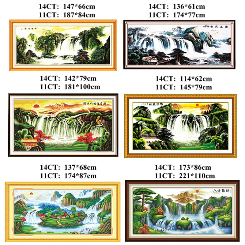 

ONEROOM European Town Counted Cross Stitch 11CT 14CT DMC Cross Stitch DIY Cross Stitch Kit for Embroidery Home Decor Needlework
