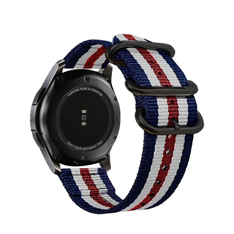 BWRWB-color Для samsung gear sport S2 S3 Frontier классический ремешок для часов huami amazfit bip ремешок huawei GT 2 galaxy watch active 42 46 мм - Цвет ремешка: BWRWB-color