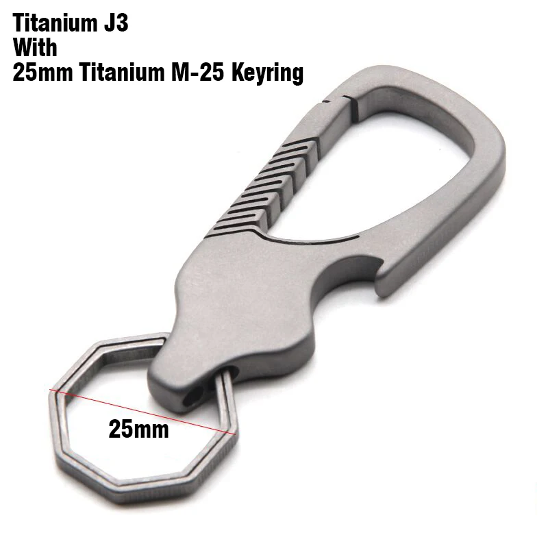 Titanium-J3-TR25 Настоящий титановый мужской брелок для ключей, пользовательский брелок для ключей, легкий титан, брелок EDC, роскошный бойфренд, лучший подарок - Цвет: Titanium-J3-TR25