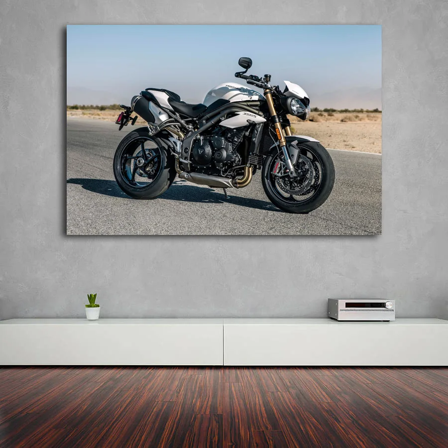 Декоративные картины Triumph Скорость мотоцикл Картина Настенная живопись холст