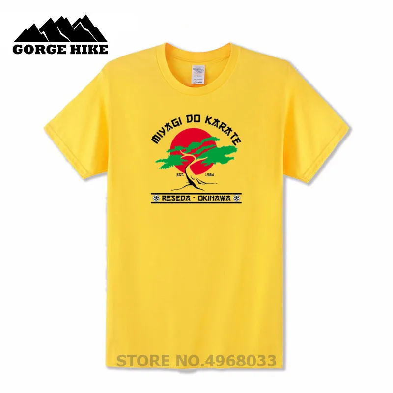 New Fashion Men T Shirt Miyagi Do Karate - Kid Cobra Kai Quality Cotton Breathable T-shirt Original Brand Manga Tshirt | Мужская одежда