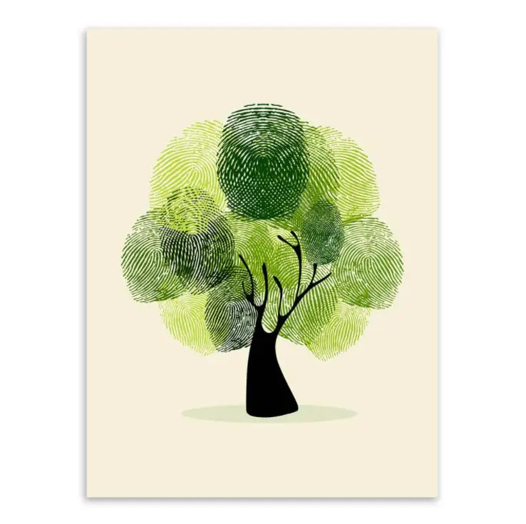 Скандинавский плакат Зеленый Лист настенная живопись холст Хайленд Лося голова