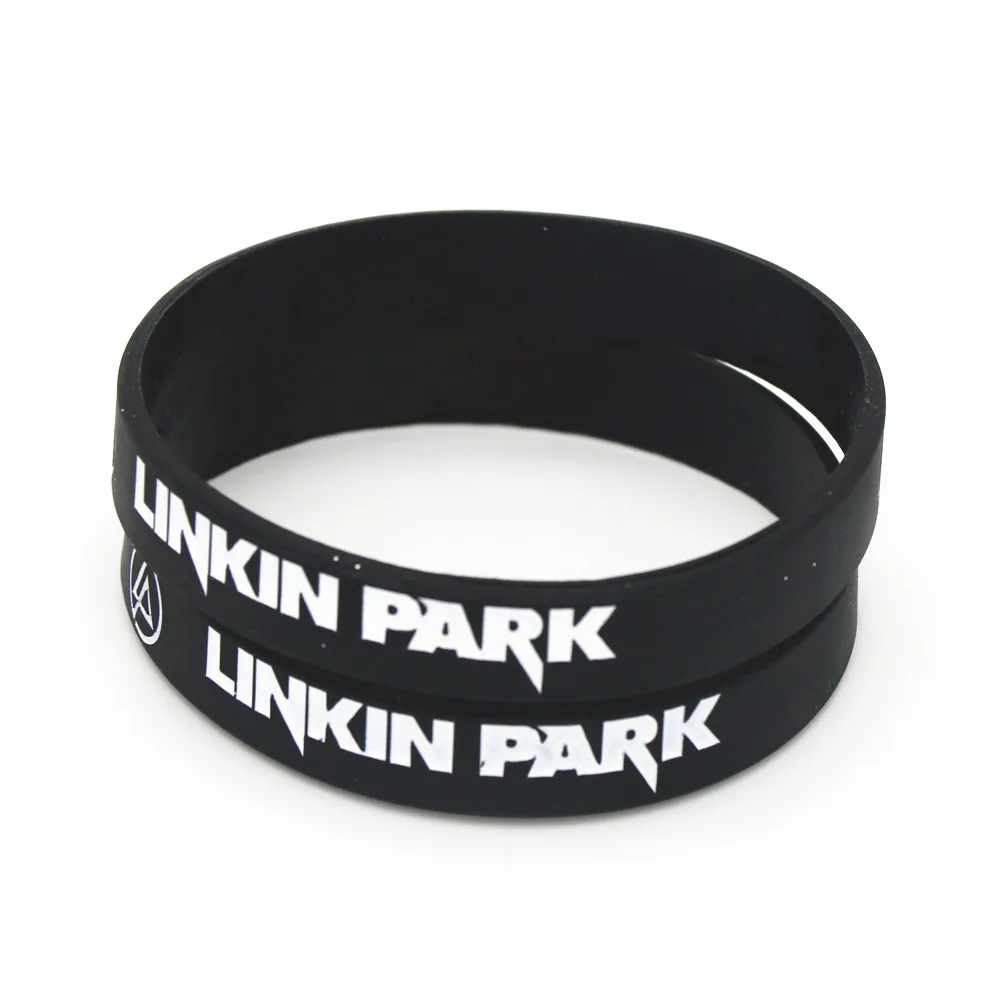 1 шт., новинка, модный силиконовый браслет LINKIN PARK, Черный Музыкальный браслет, силиконовые браслеты и браслеты для женщин и мужчин, подарок SH072BK