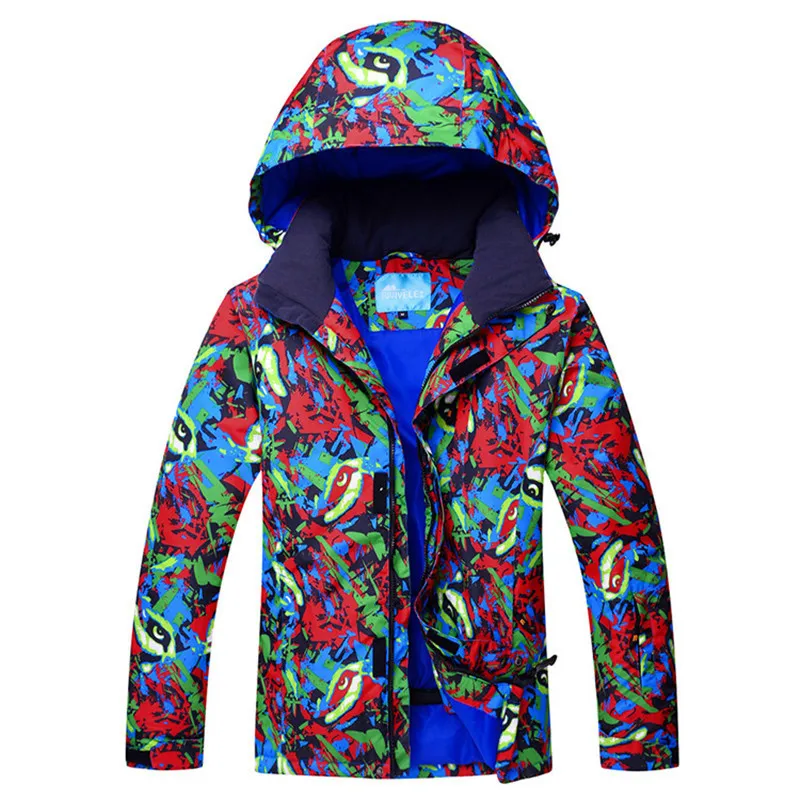 Новинка 2017 года Лыжная куртка Для мужчин зимний камуфляж шаблон сноуборд для