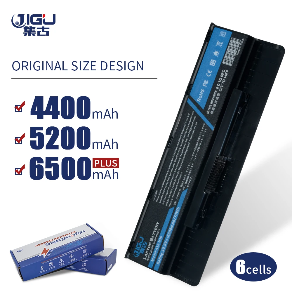 Аккумулятор для ноутбука JIGU Asus A31 N56 A32 N46 N76 F55 N46V N76V B53V B53A F45A F45U|laptop battery|battery for asuslaptop
