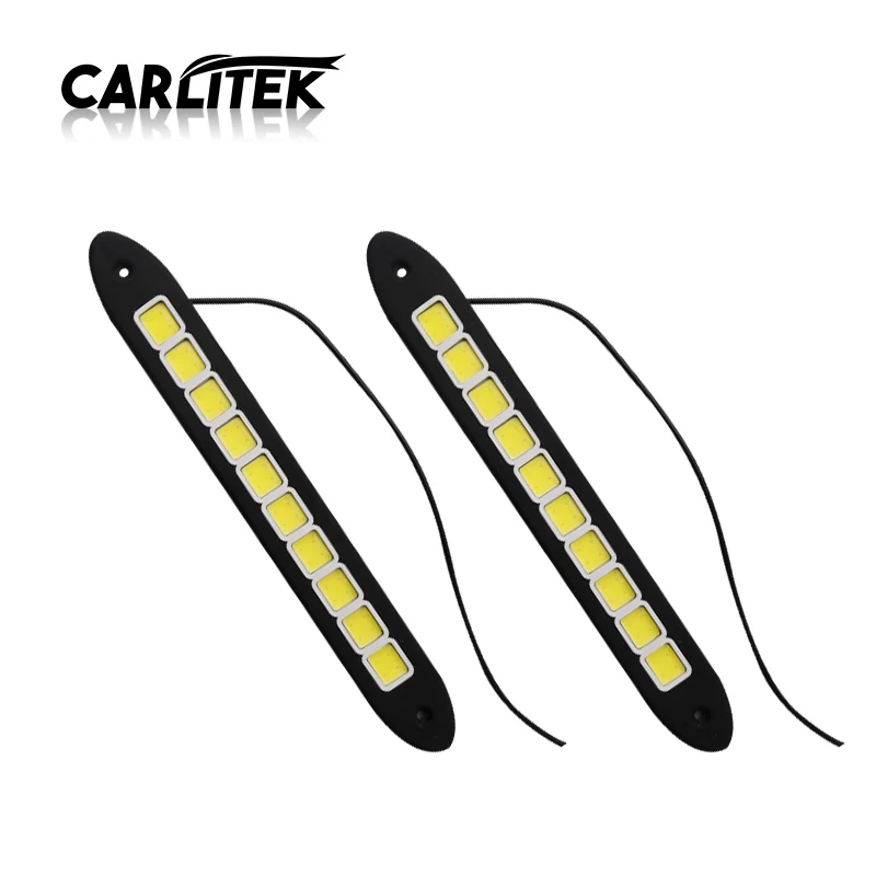 CARLitek 2 шт. 12 В 20 Вт COB 10 светодиодные полосы света для автомобиля DRL дневные ходовые