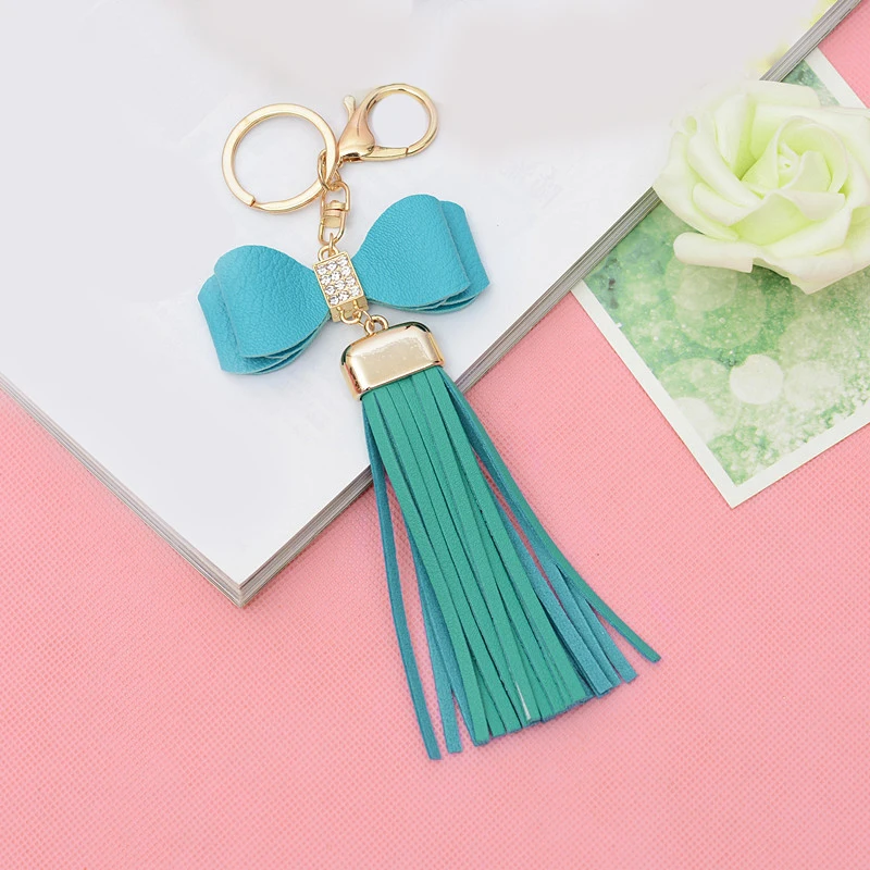 Милая искусственная подвеска с бантом брелки из сплава женская бижутерия для