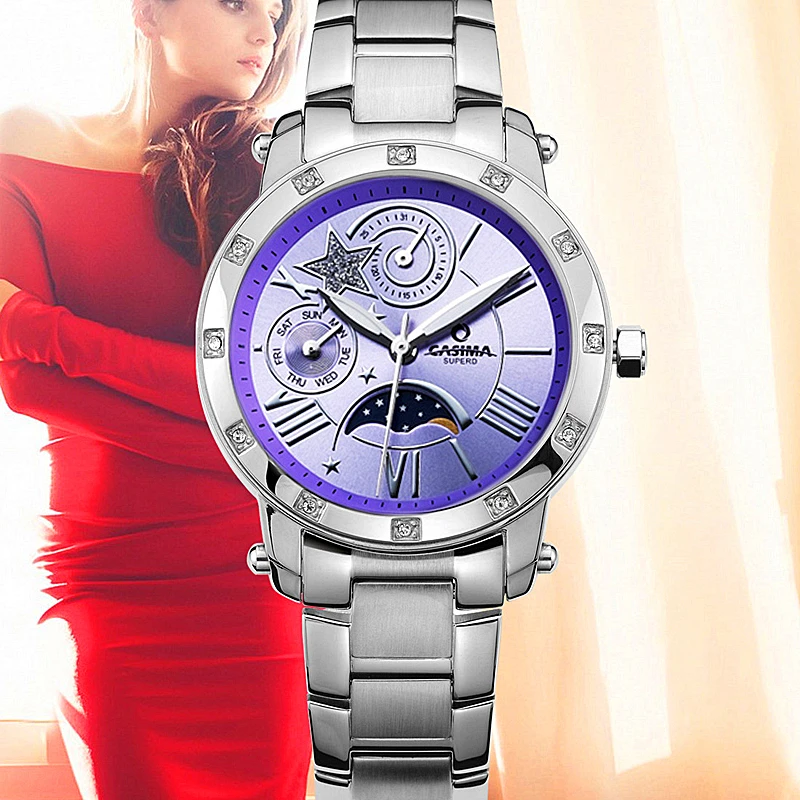 CASIMA Новый люксовый бренд Для женщин Календари часы известных модных Дизайн дамы