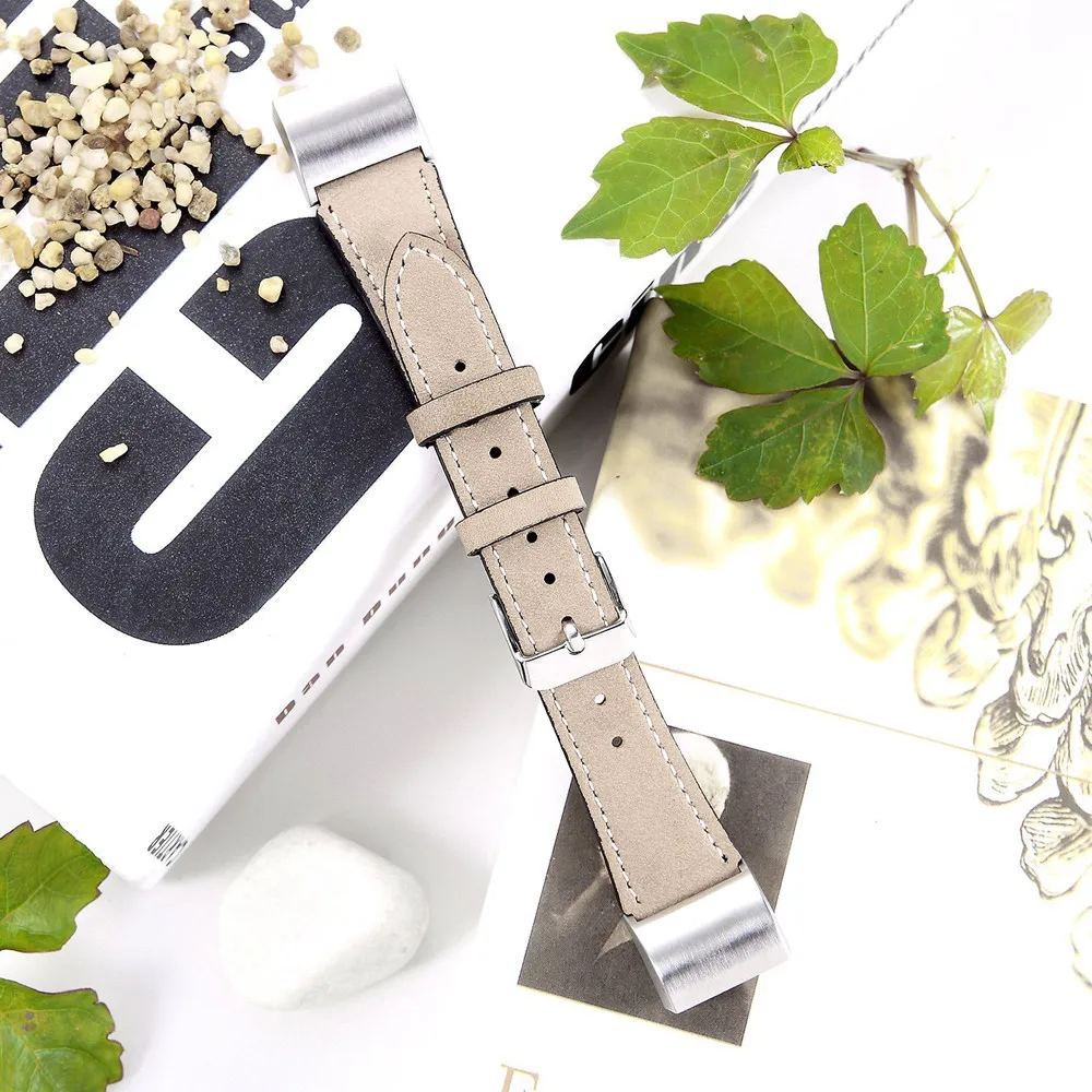 Для Fitbit Charge 2 Смарт часы с кожаными сменными ремешками Сменные смарт спортивные