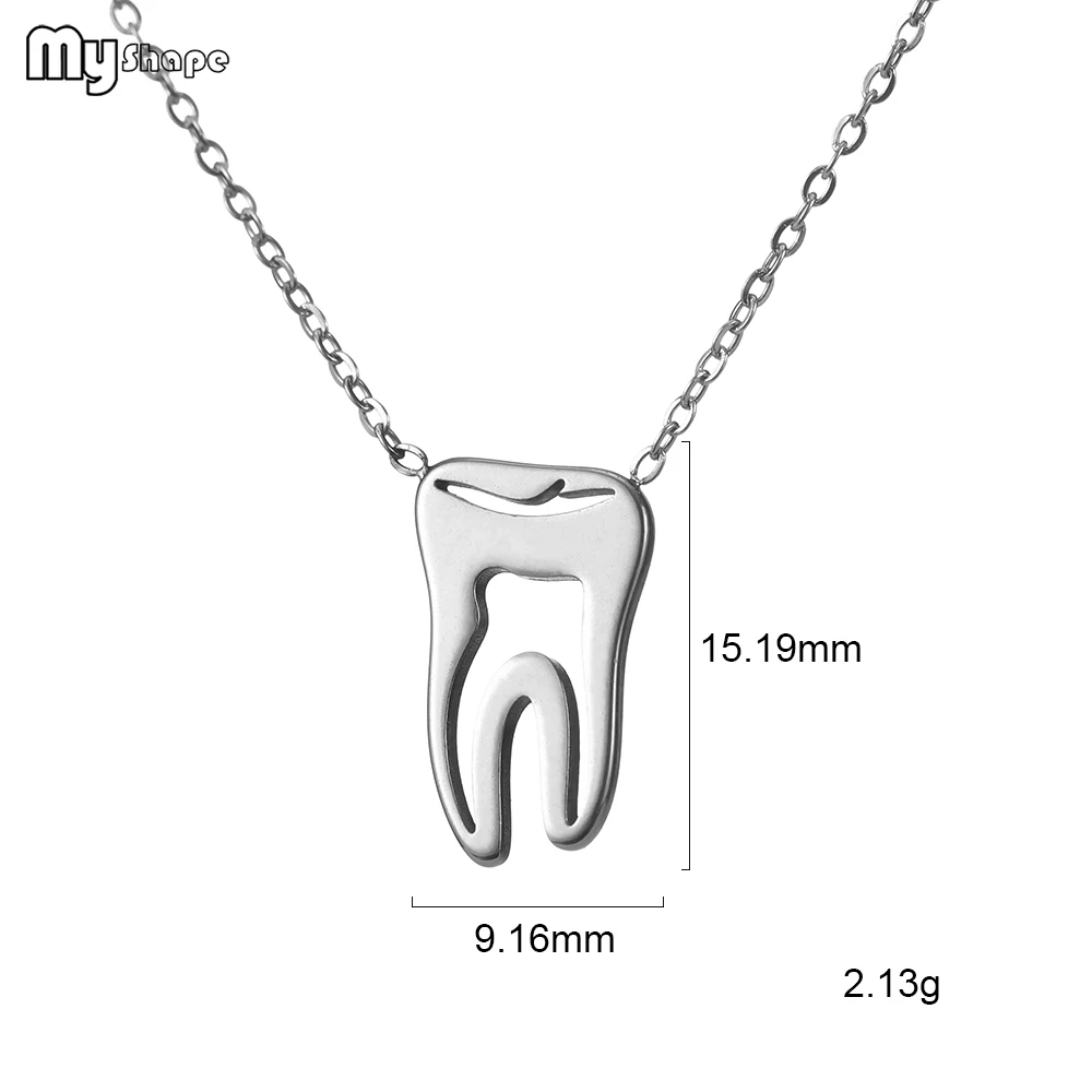 My Shape модель зуба из нержавеющей стали маленькие ожерелья для девочек подарок